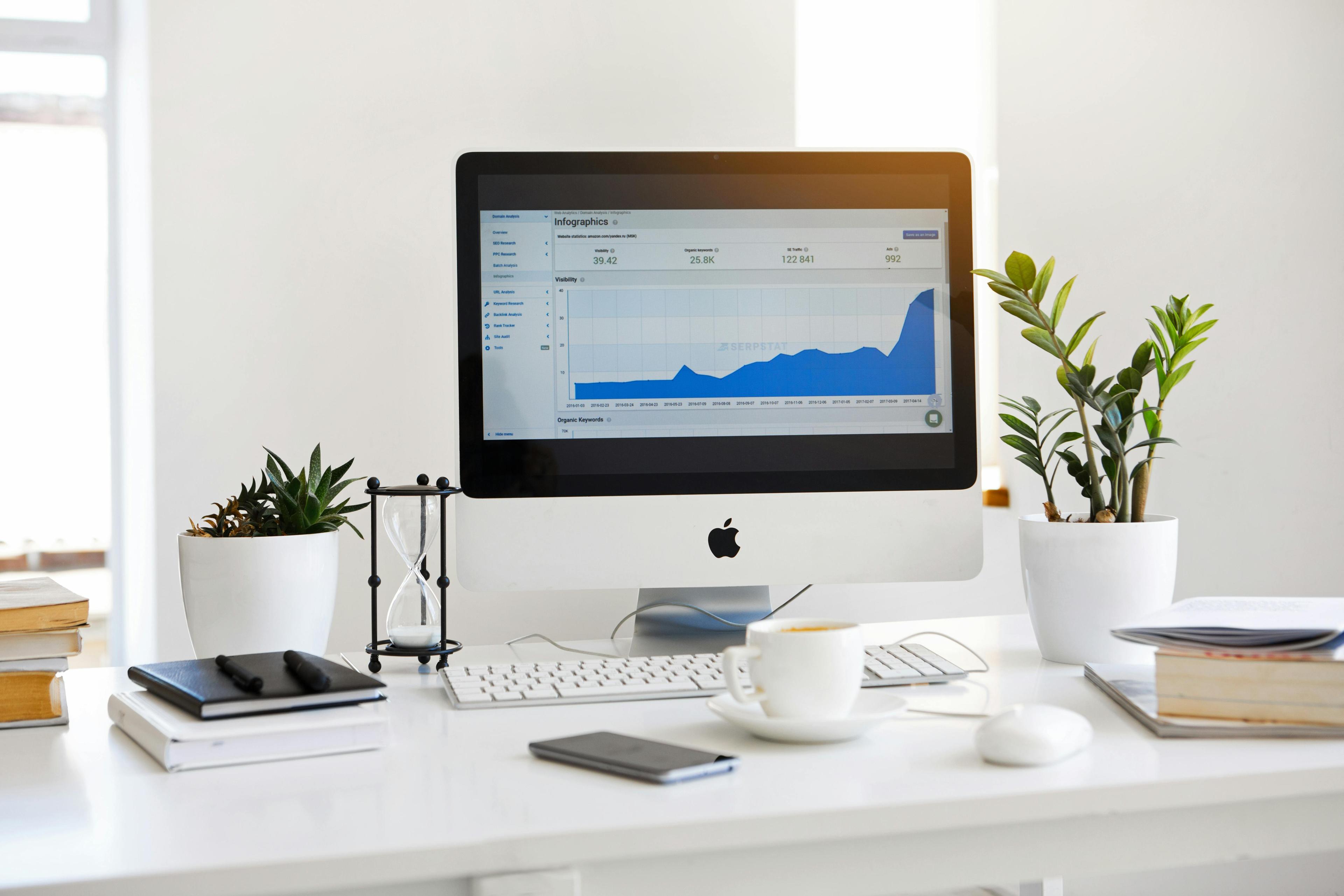 Dashboard analytics displayed on a monitor screen