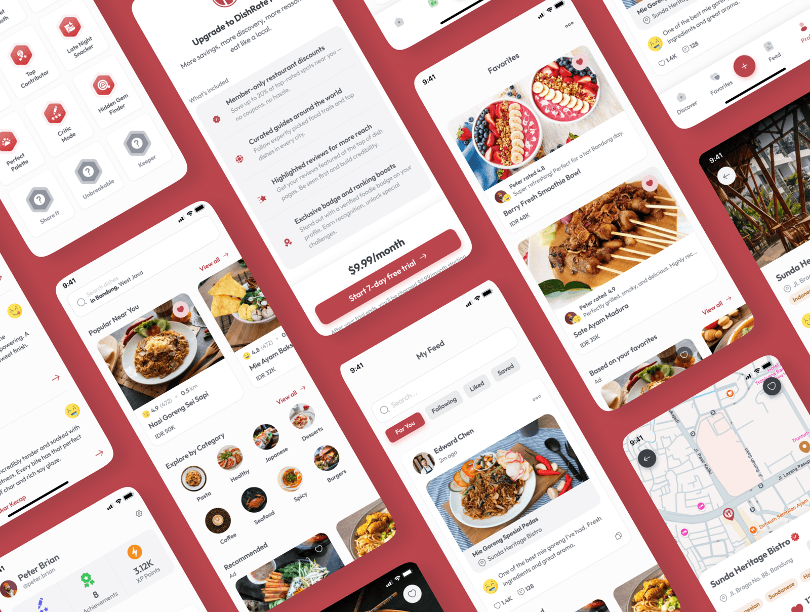 DishRate - Food Rating & Discovery Mobile UI Kit — preview 3
