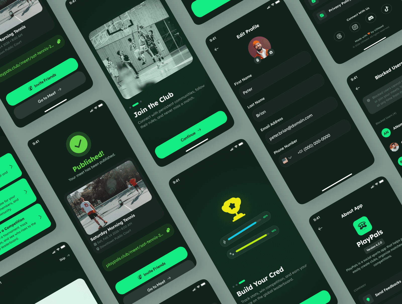 PlayPals - Social Sports & Club Management UI Kit — preview 8