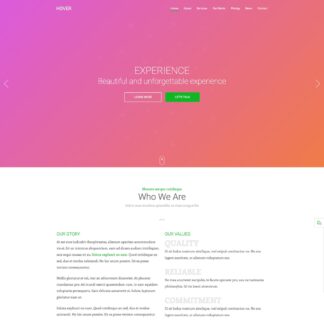 Hover - Free One Page Template