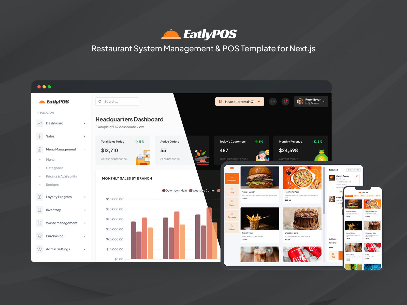 EatlyPOS - Restaurant System Management & POS Template for Next.js
